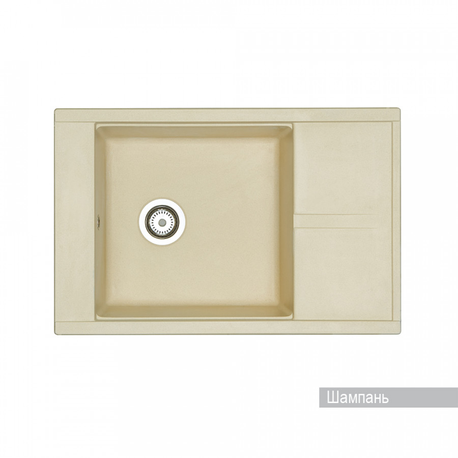 Мойка для кухни Делия 78 787x516x218 мм, прямоуг. с крылом, шампань