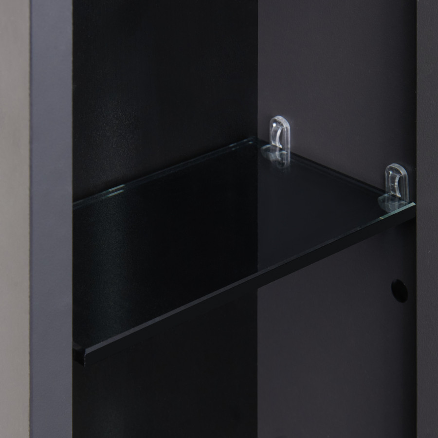 Зеркальный шкаф АР-ДЕКО 85,серый кобальт