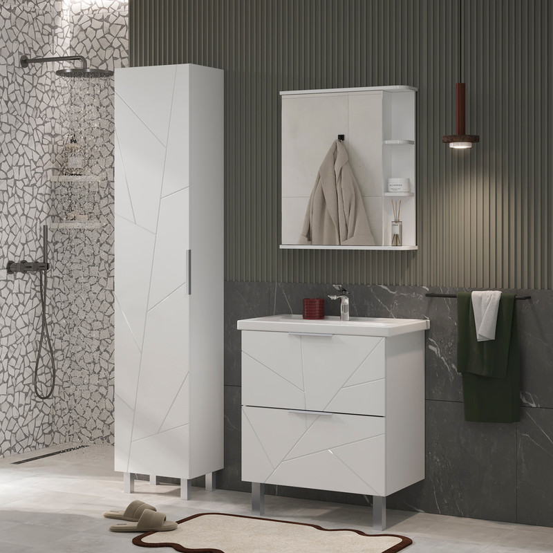 Пенал Твинг/Twing 40, напольный, белый, VOLNA