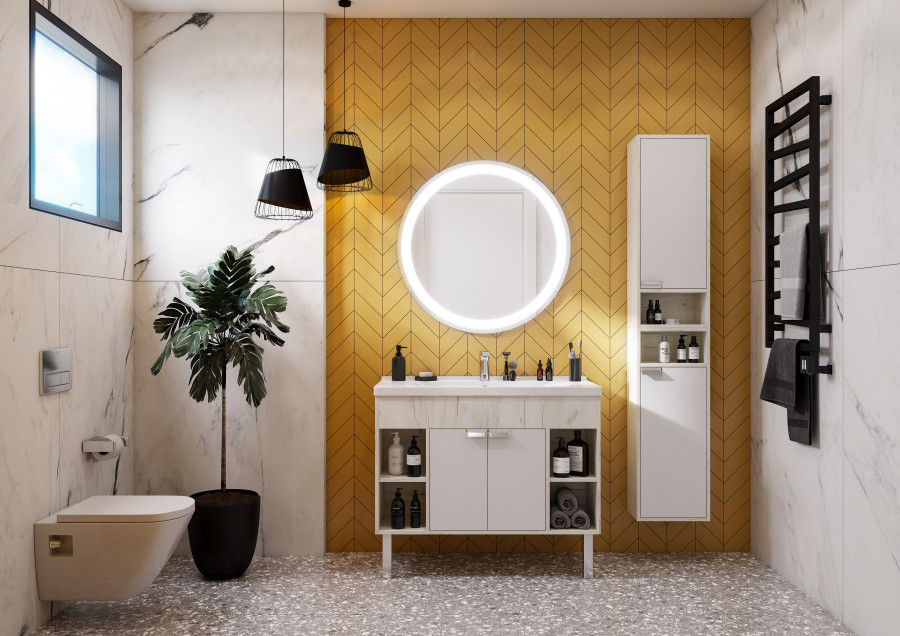 Зеркало АНЕЛЛО 75, круглое, с подсветкой