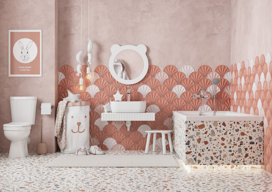 Зеркало КАСПЕР МИШКА , круглое, белый матовый