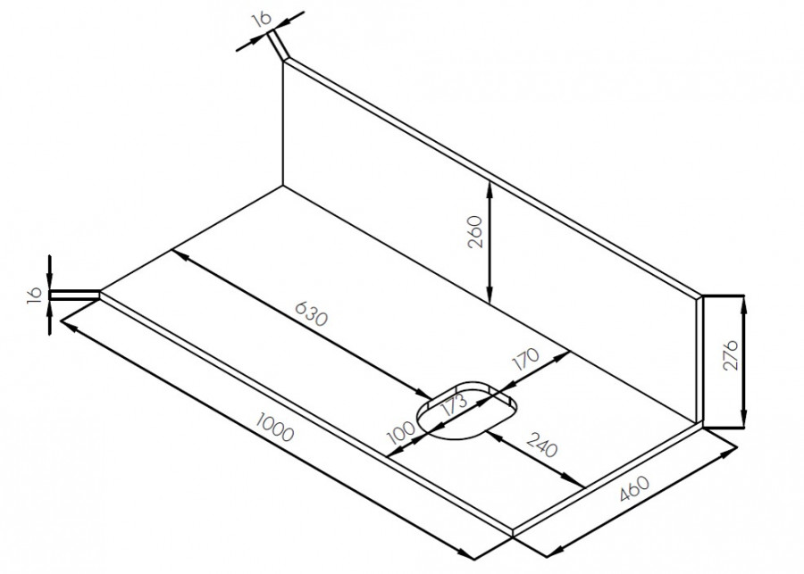 Столешница с панелью МИШЕЛЬ 100, дуб эндгрейн, универсальная