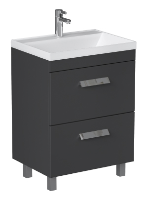 Тумба под раковину VELVEX Orlando 600-0-2 (Classica) графит