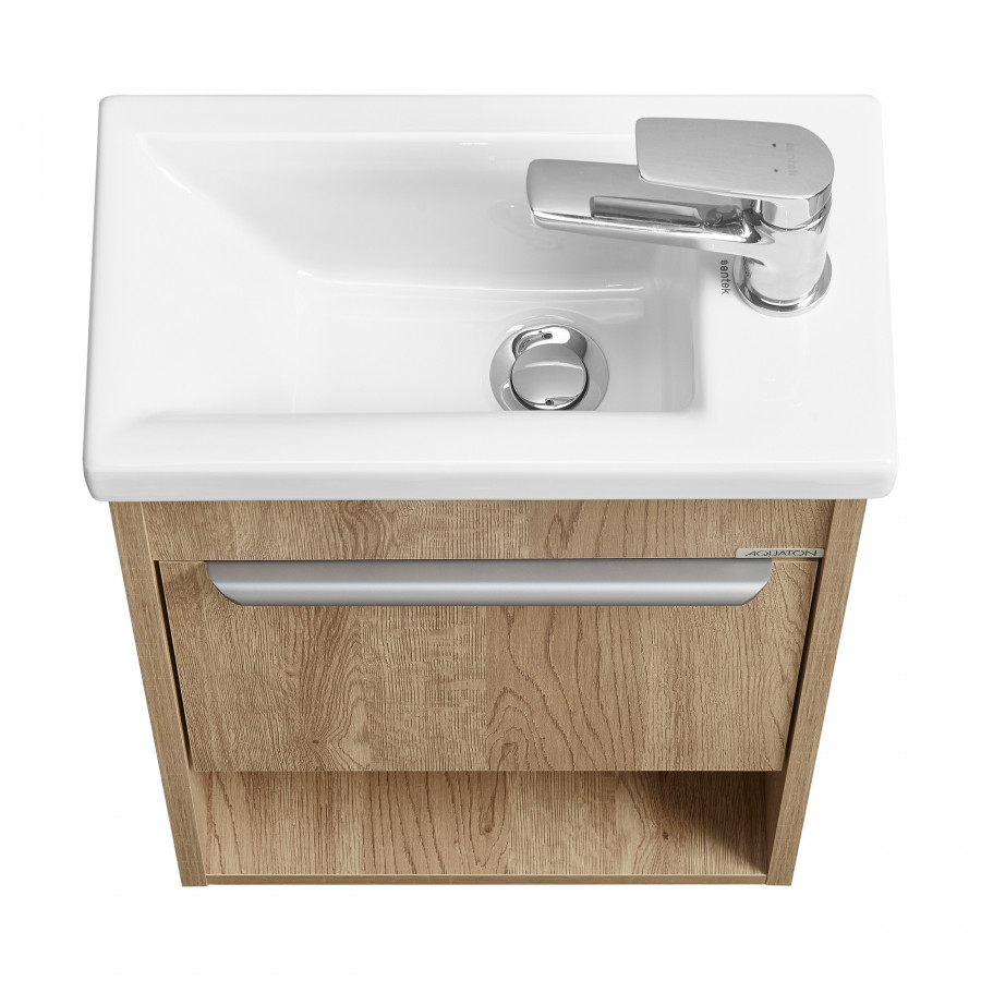 Тумба-умывальник ХОУП 40, 1 дв., подвесная, орех (под раковину МИРАНДА 40)