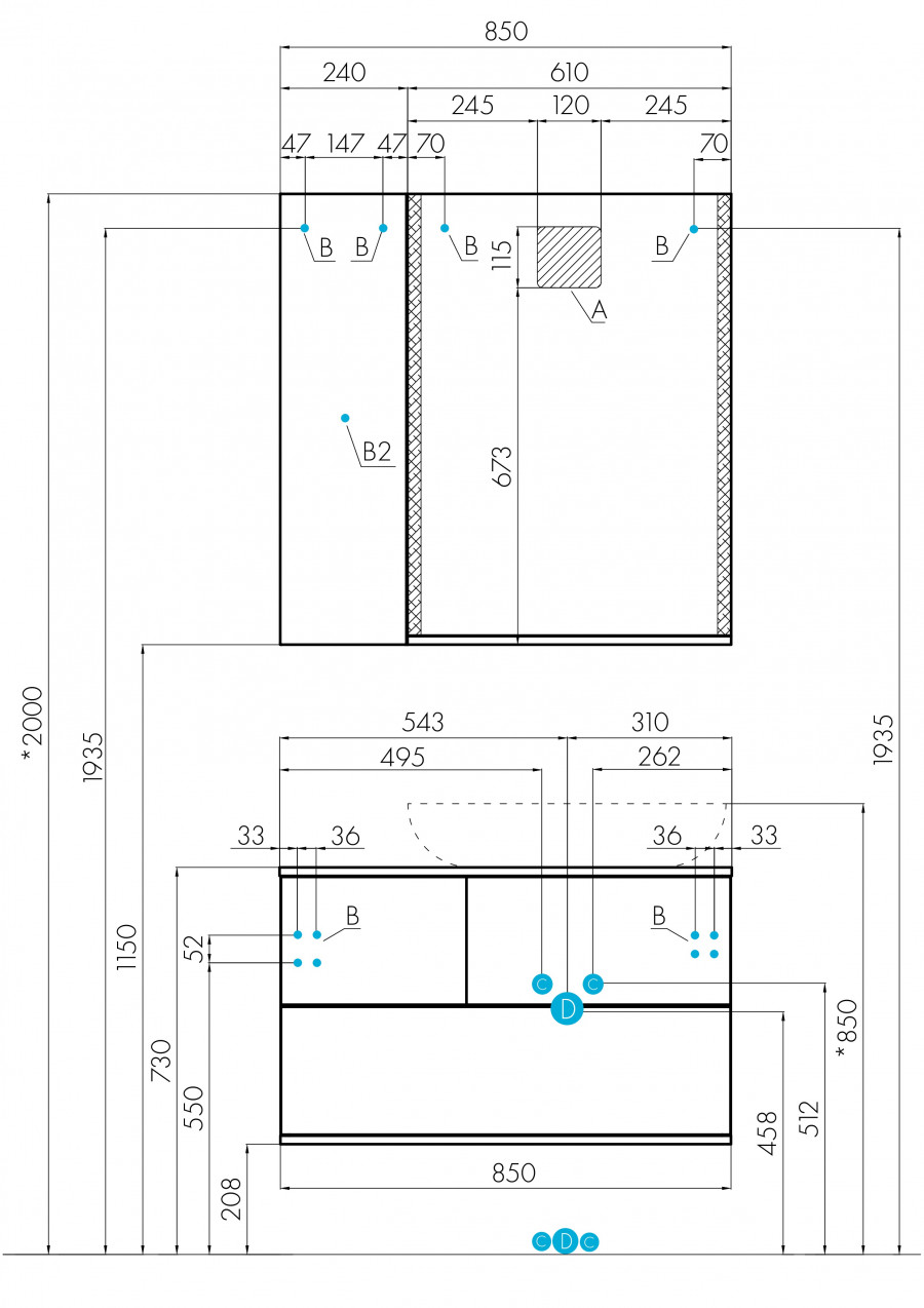 Зеркало ТЕРРА 61, дуб кантри