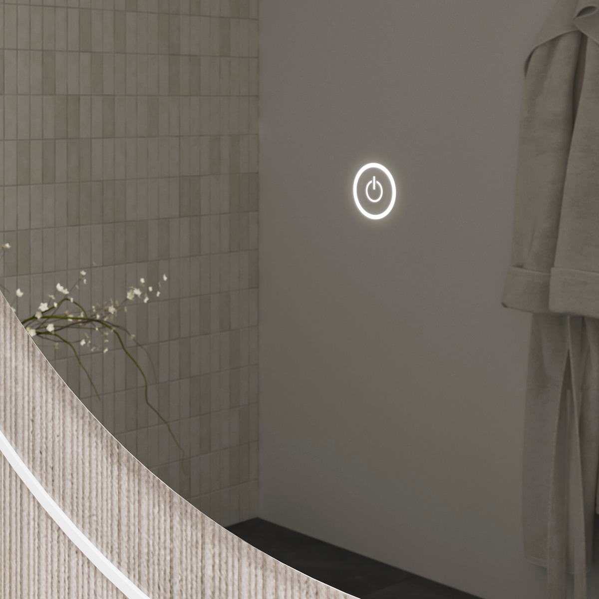 Зеркало EQUIL Elegante D80 с подсветкой амарок)