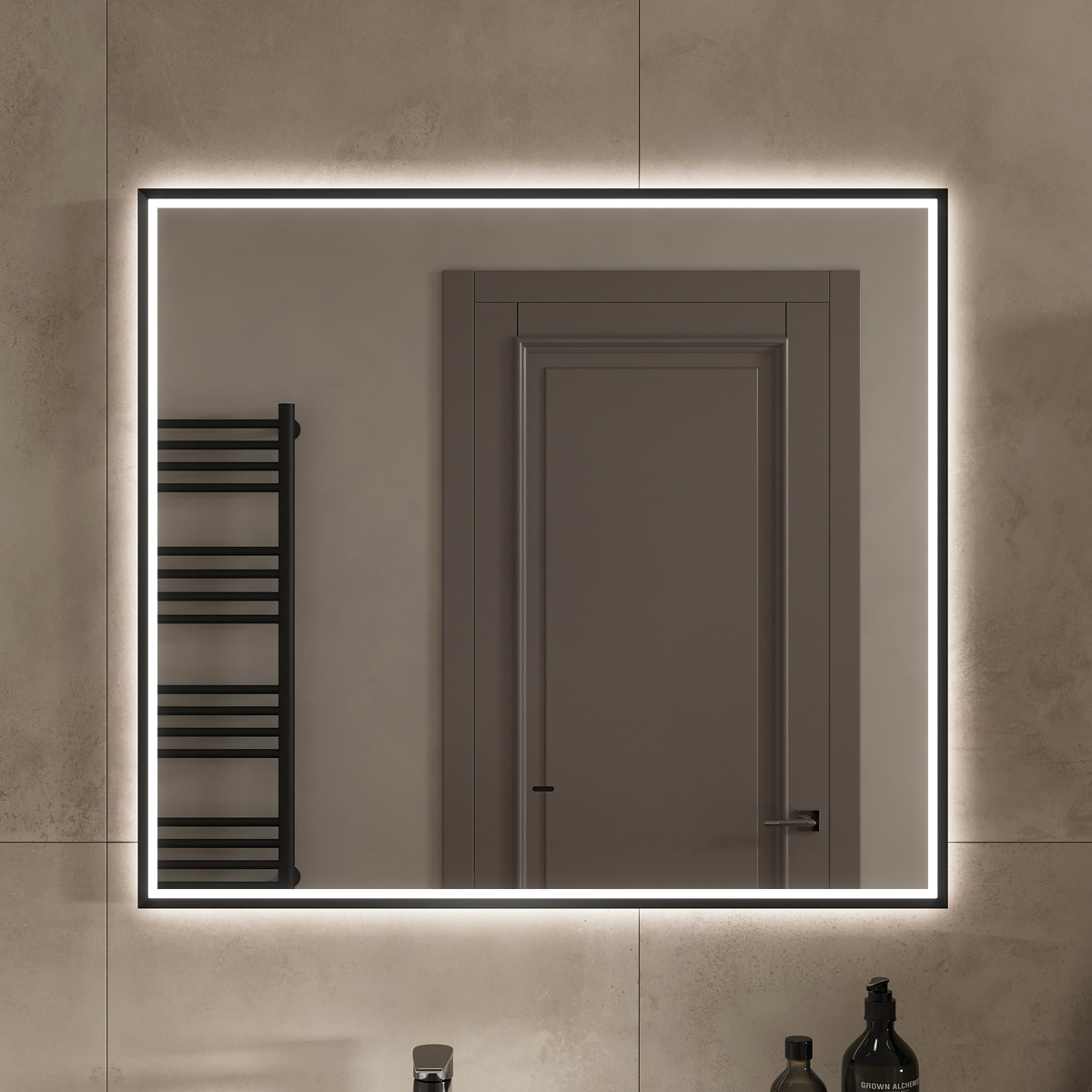 Зеркало EQUIL Forest LED 90 черный