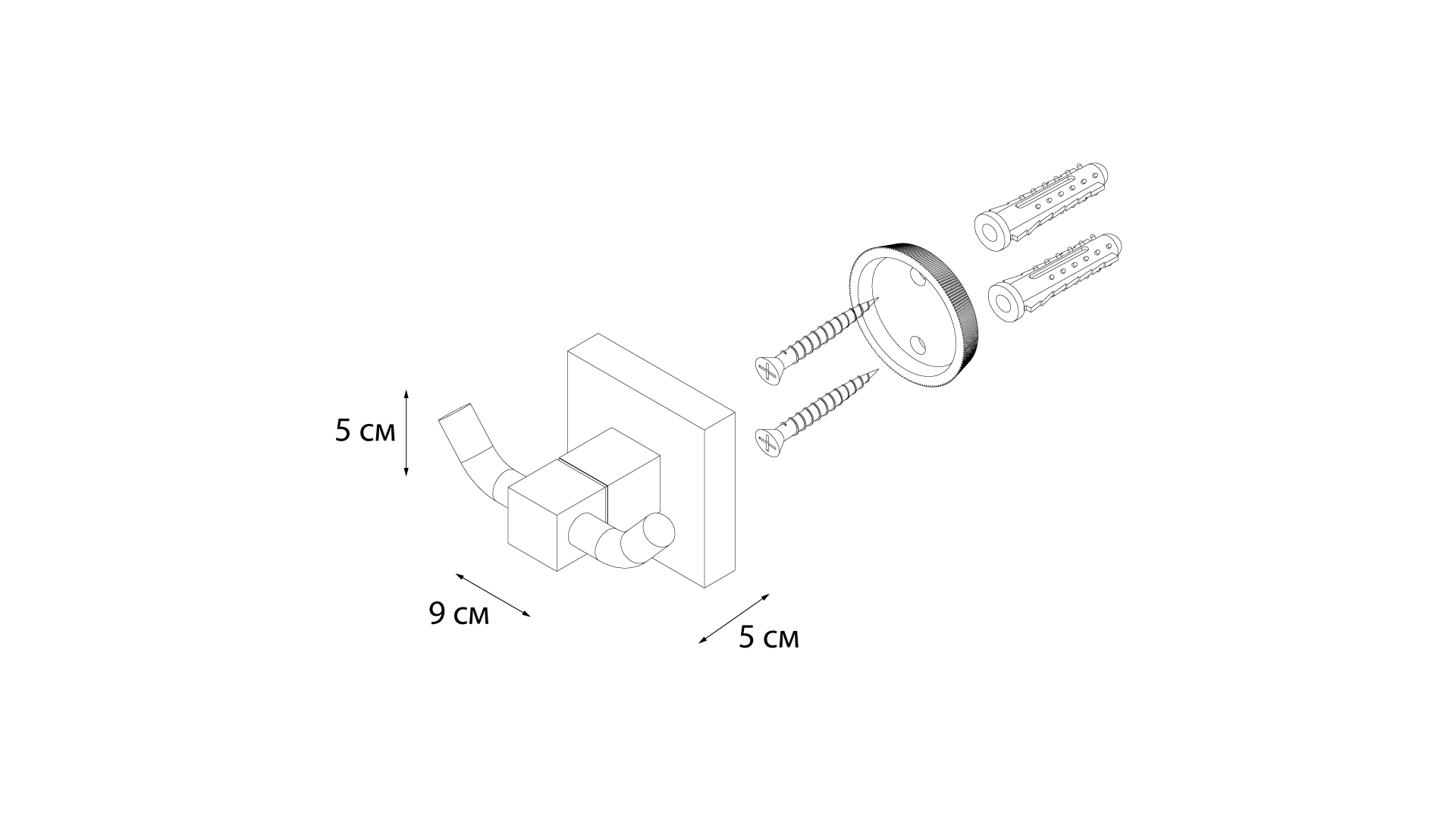 Крючок двойной FIXSEN Metra (FX-11105А)