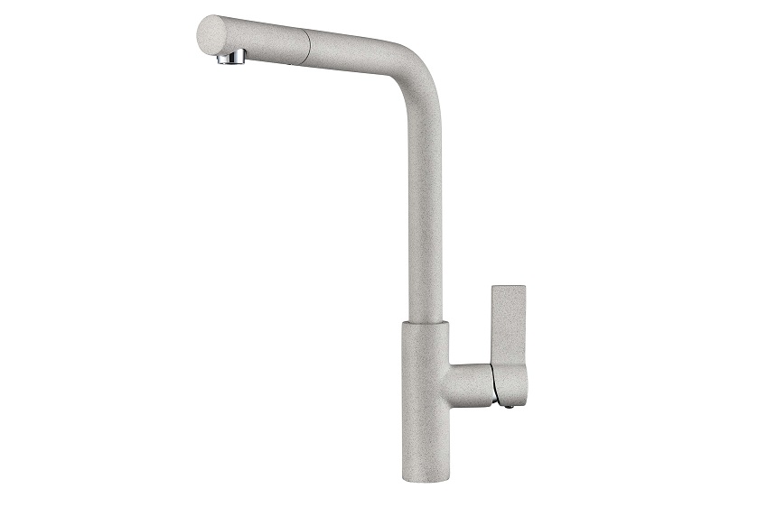 2502, БАЗАЛЬТ Смеситель для кухни однорыч.,сер., GRANULA