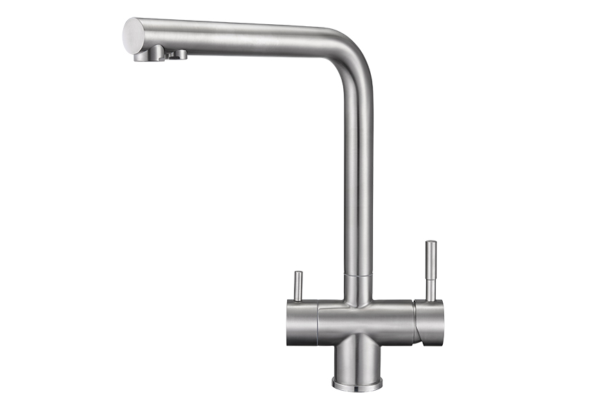 2305, НЕРЖ Смеситель для кухни однорыч., с подкл. для питьевой воды GRANULA