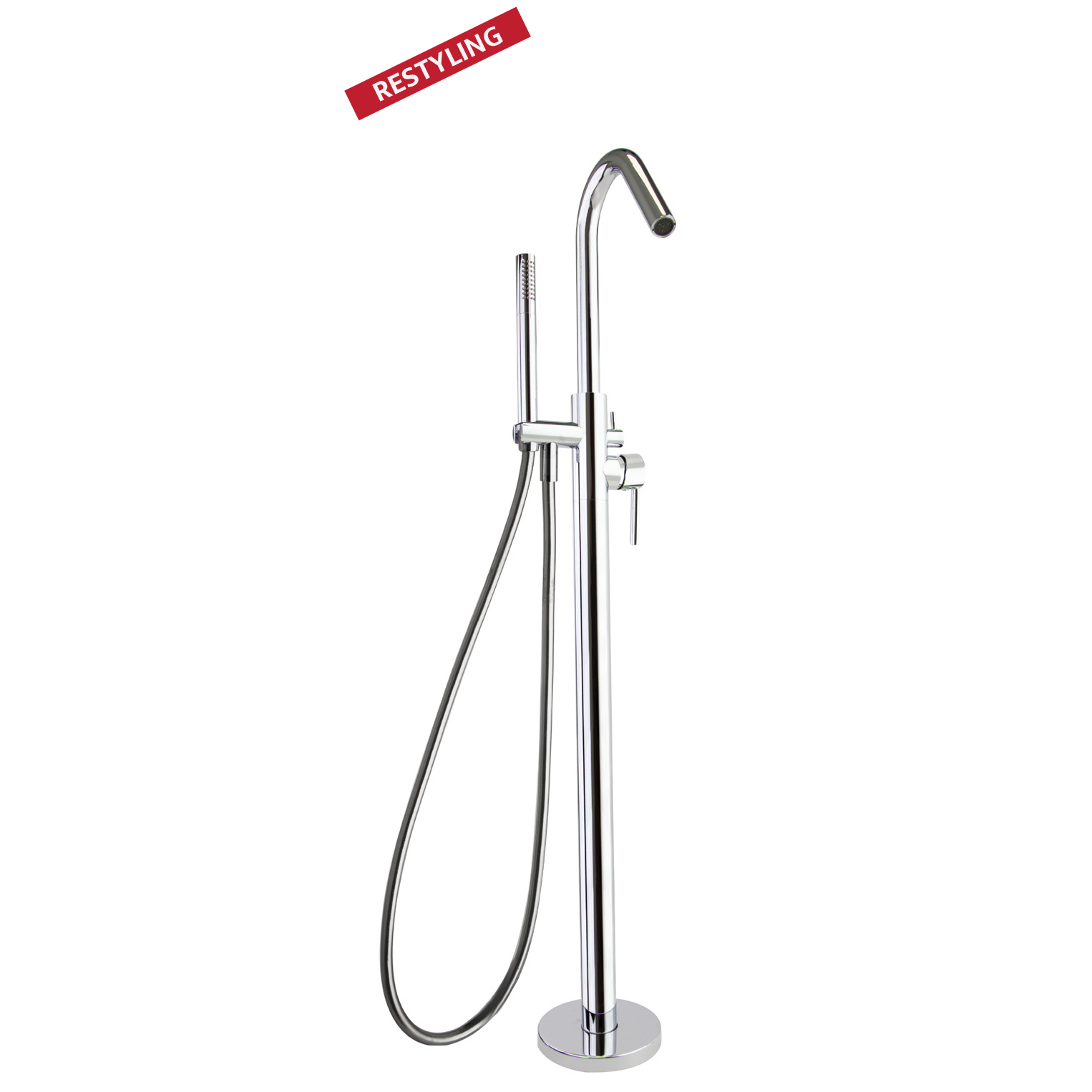 Напольный смеситель для ванны однорычажный с душевым комплектом DRAKO 338502MO