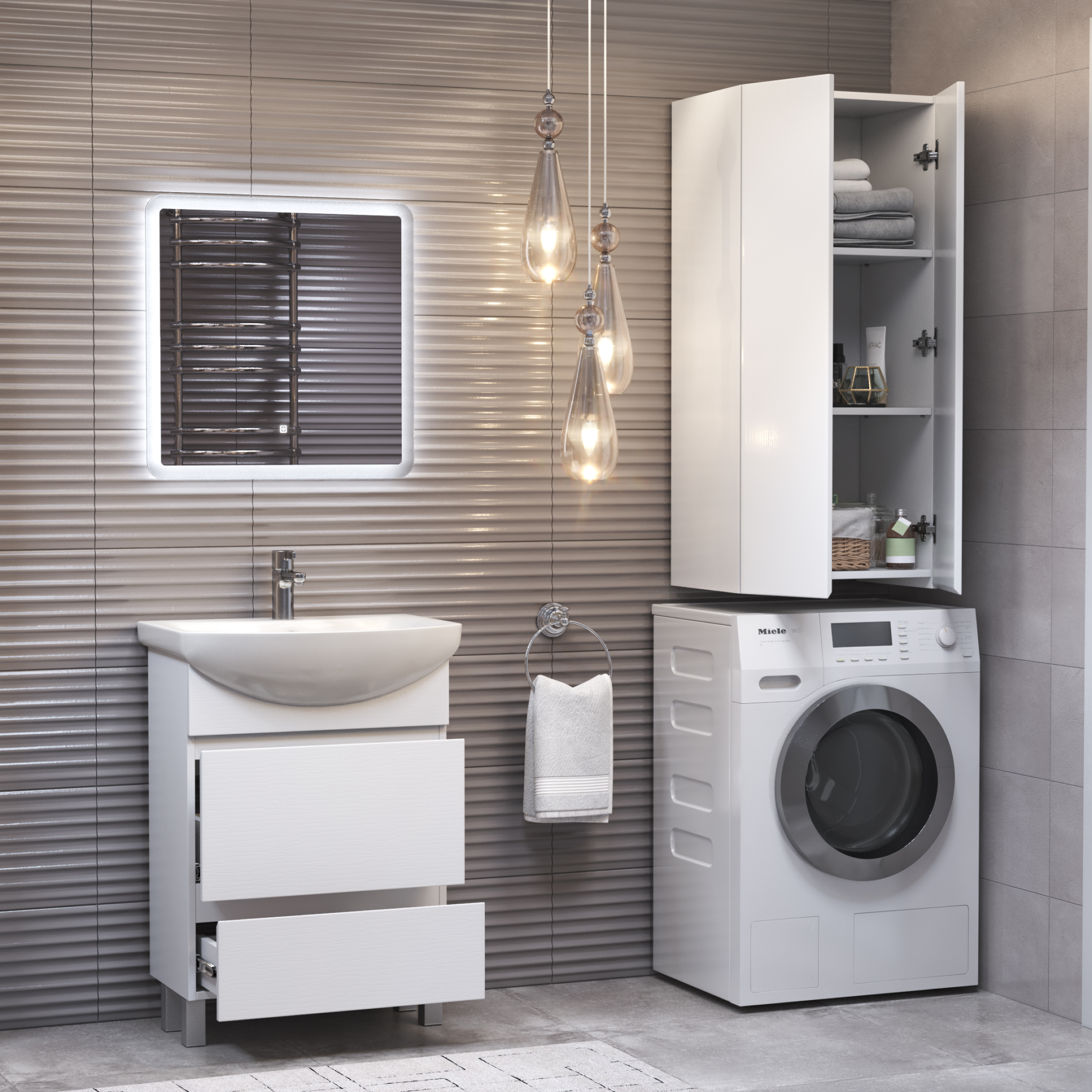 Шкаф VIGO Wing 50 подвесной белый (sh.WIN.50.2D белый)