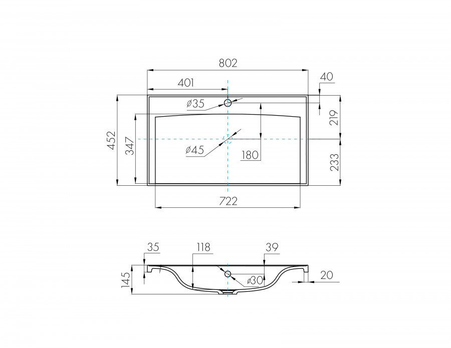 Раковина АЙРИС 80, белая