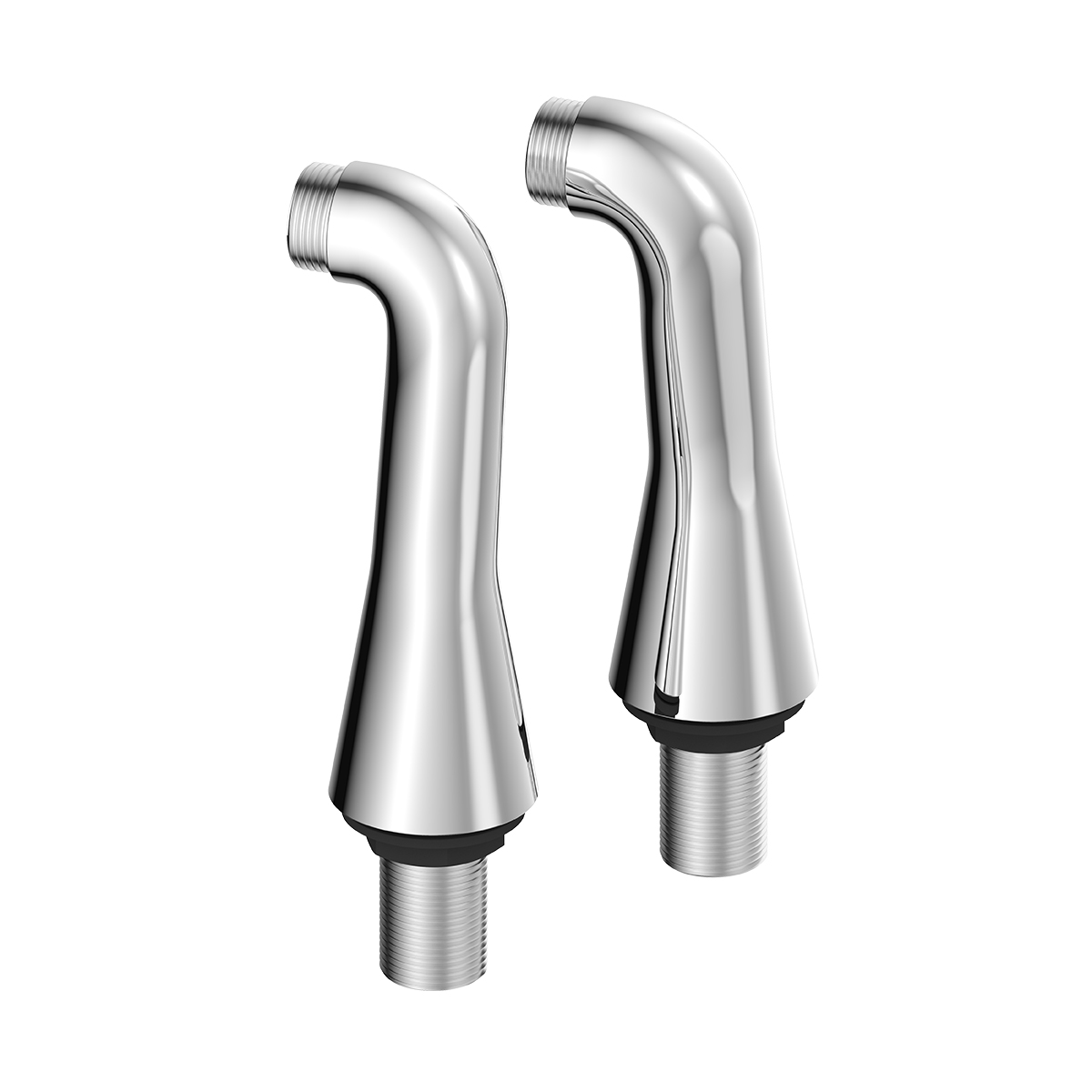 Комплект переходников 2шт., для установки смесителя на борт ванны, хром, LEMARK