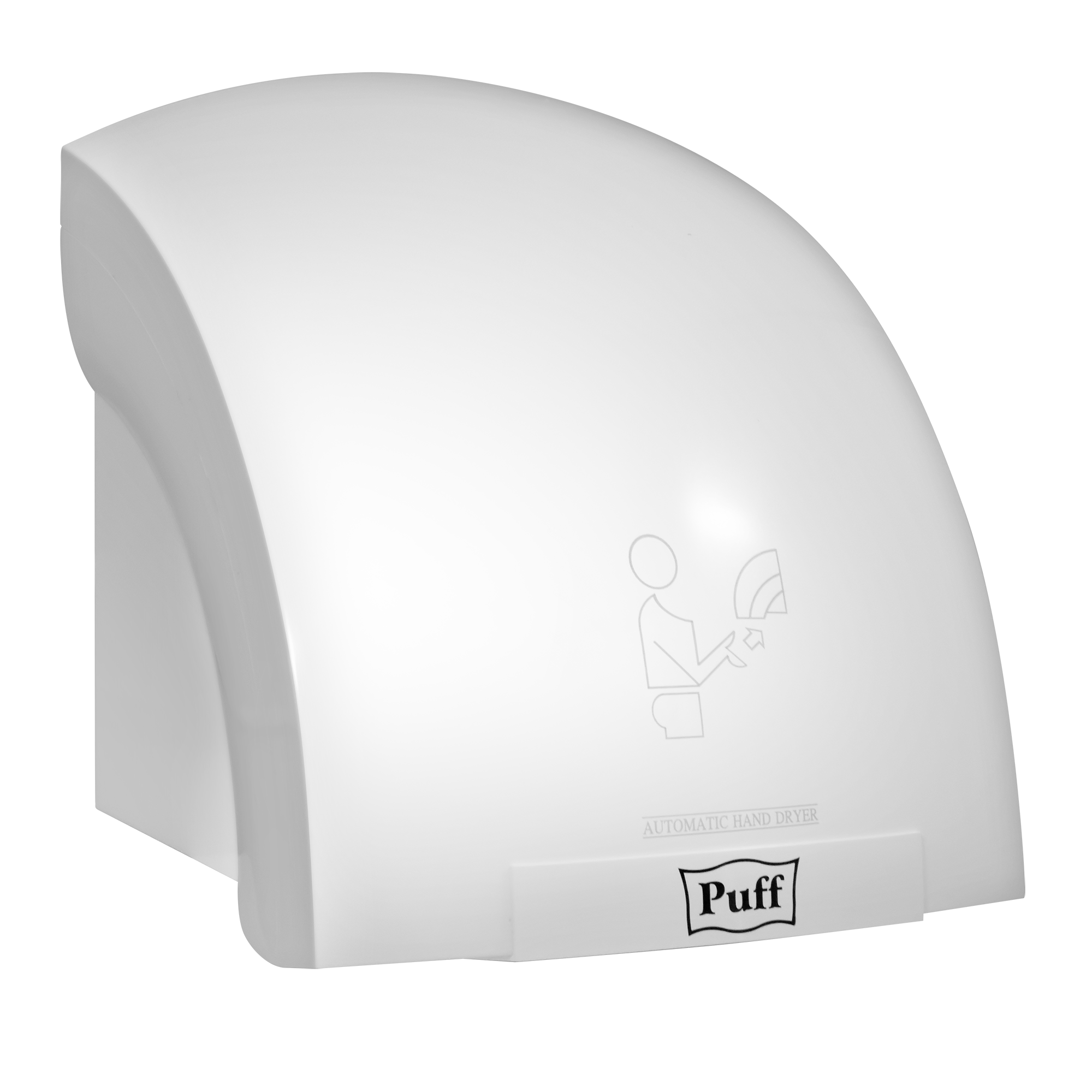Электросушитель для рук PUFF-8975 высокоскоростной, белый 1,2 кВт (1401.329)