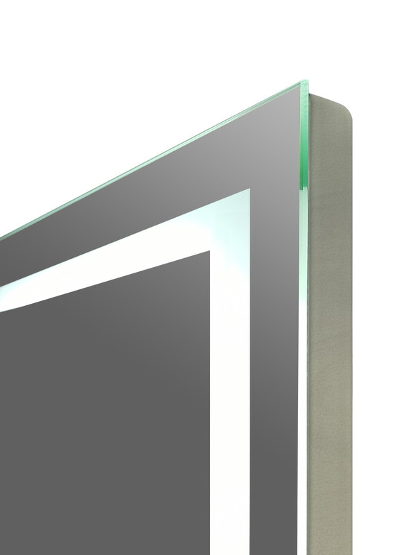 Зеркало Verte LED с часами 500x700