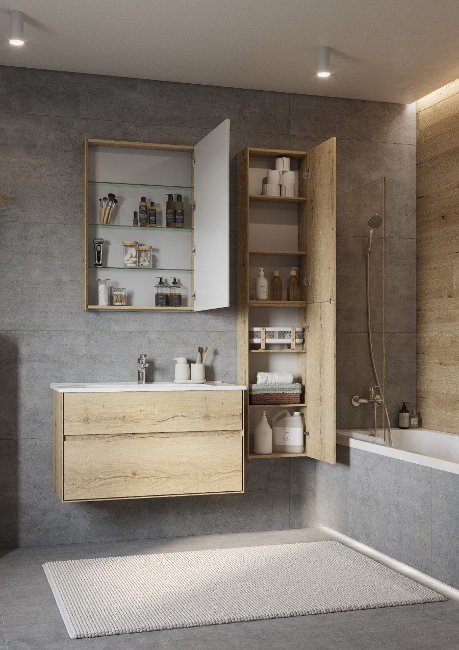 Шкаф навесной ЛИБЕРТИ 40, подвесной, дуб эльвезия