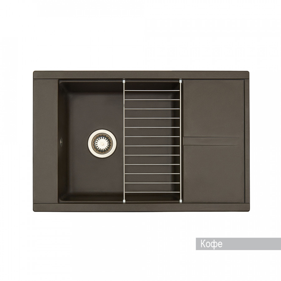 Мойка для кухни Делия 78 787x516x218 мм, прямоуг. с крылом, кофе