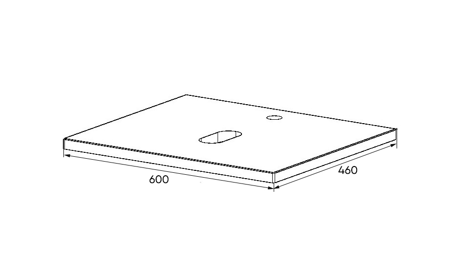 Столешница VIANT Neo бежевый мрамор 600х460 мм (VNEO60MRBG-STMDF)