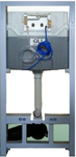 879235pKA00 Комплект: Инсталляция  120 ECO Sanitarblock pneumatic+Панель слива KARISMA, хр. гл. OLI