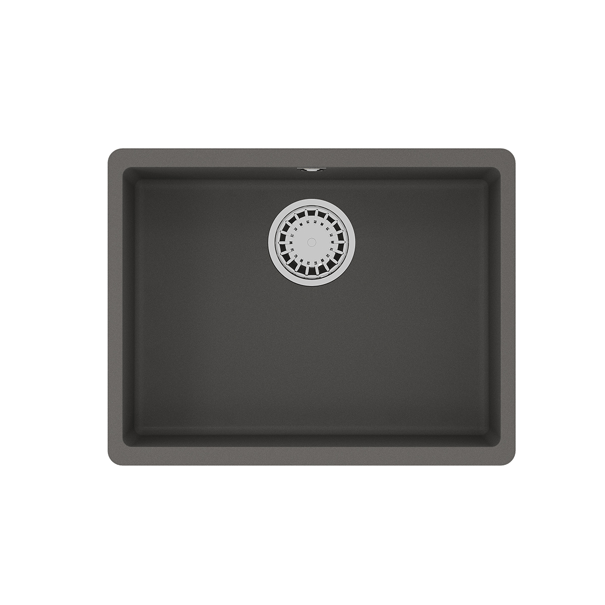 Кухонная мойка Lemark SINARA 540-U подстольного монтажа из кварцгранита, Серый шёлк