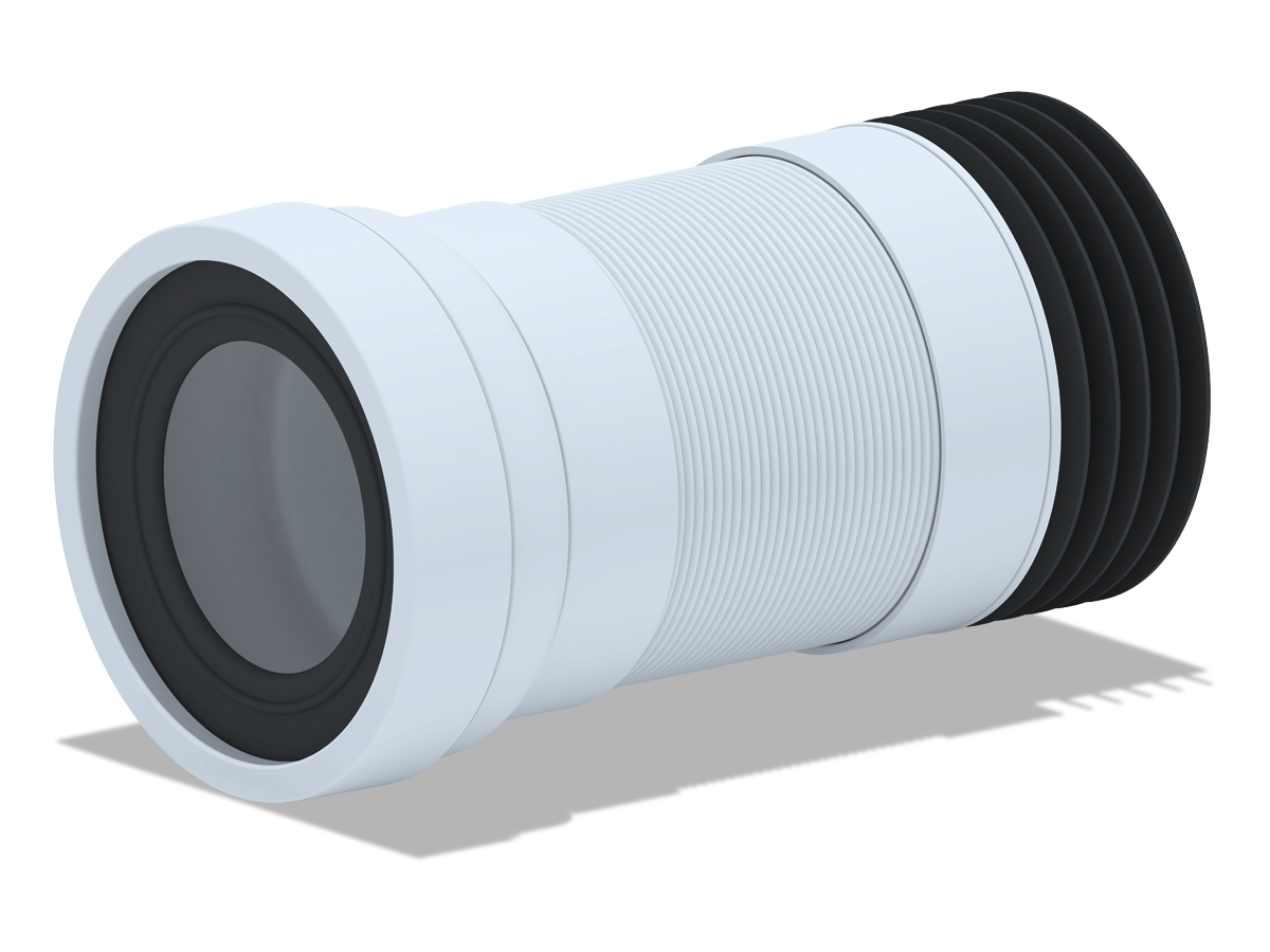 Удлинитель гибкий для унитаза АНИ Пласт K728R выпуск 110 мм 340-870 мм