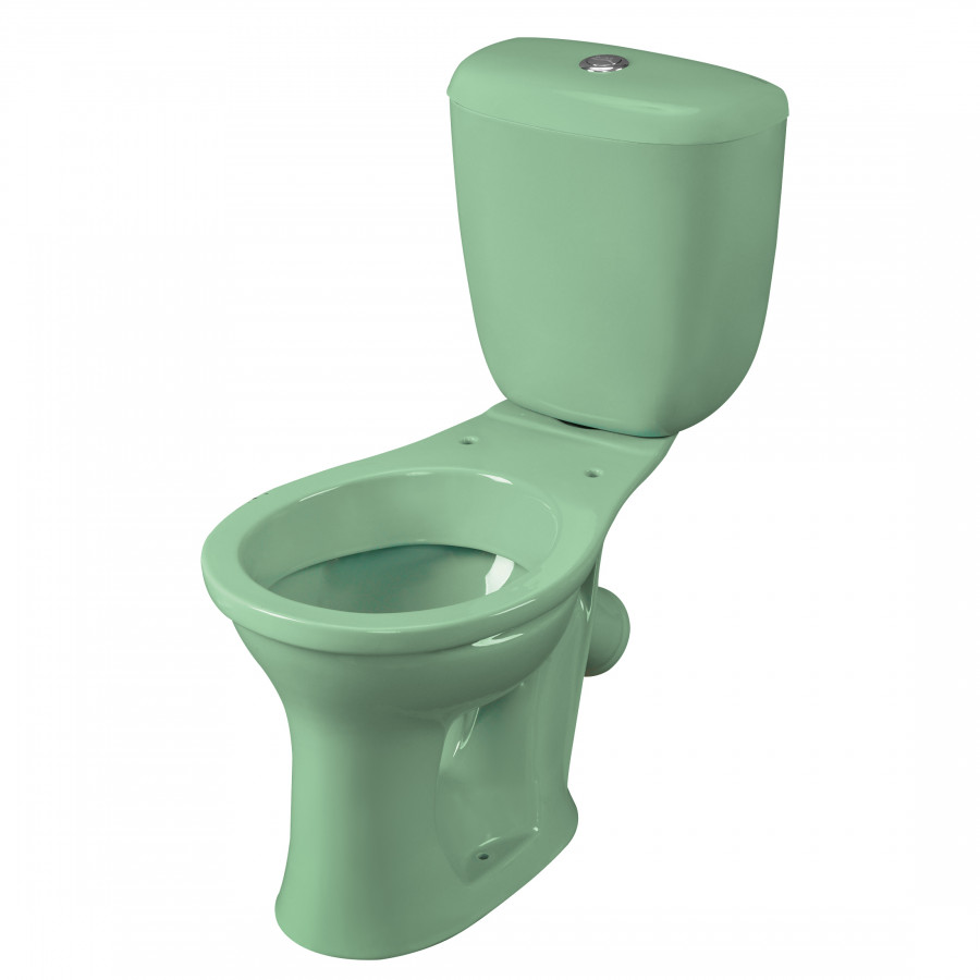 Унитаз-компакт Виктория косой выпуск, н/п., кноп. арматурой и сиденьем полипропилен, салатовый SANTE