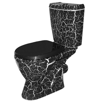 Унитаз-компакт ROSA РЕССА для высоких, пожилых, МГН потребителей, кракелюр черный 4610119208158 (Вн УнЧ2309)