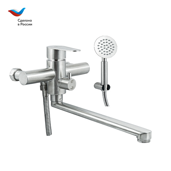 Смеситель для ванны СЛАВЕН Сталь СЛ-ОД-Ж31 нержавеющая сталь
