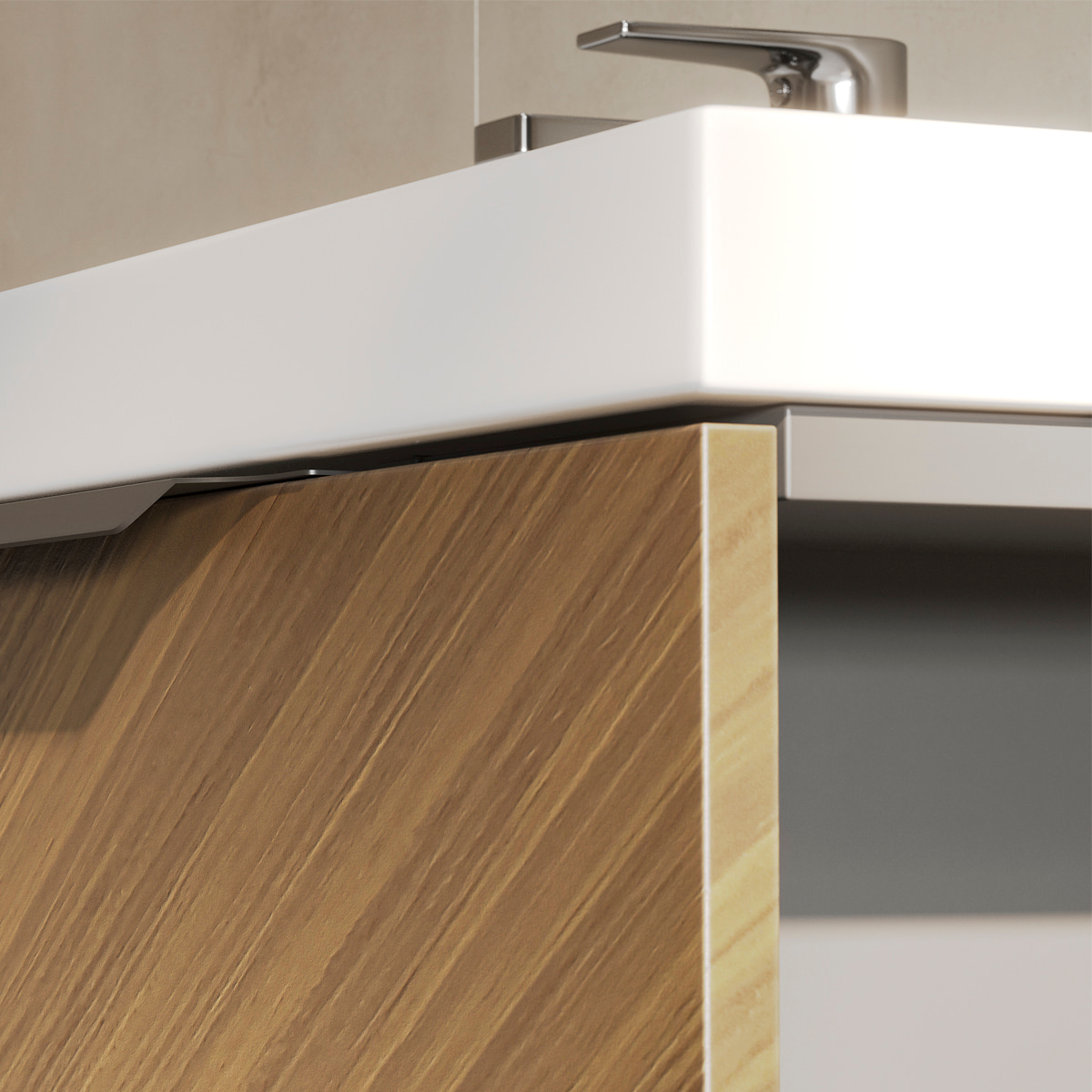 Раковина 78857 (90)L, встраиваемая, белая, EQUIL