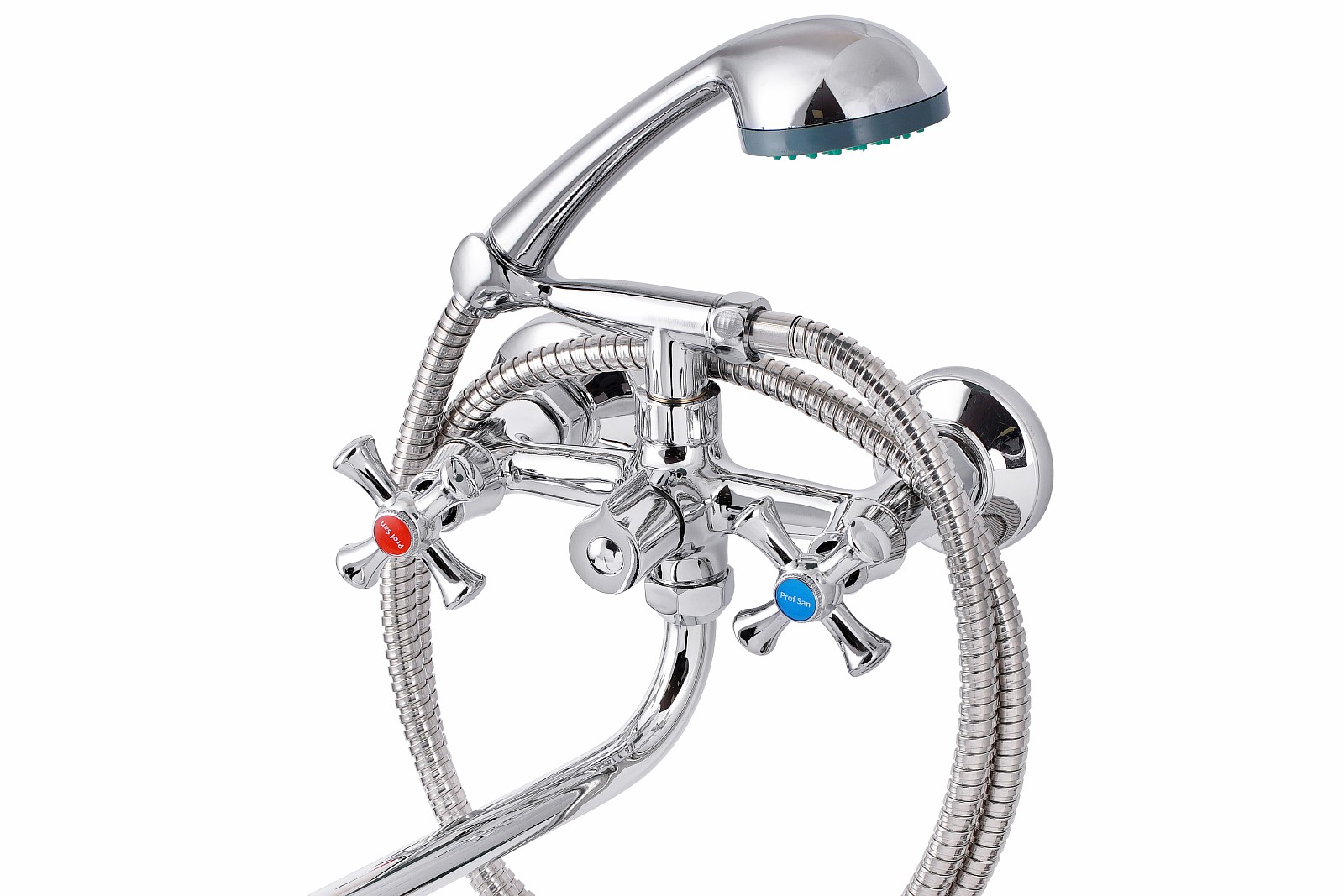 Смеситель для ванны с душем ПРОФСАН ПСМ-158-75 ЕВРО тип См-ВУДРНШлА