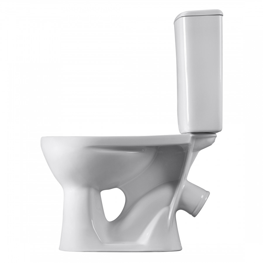Унитаз-компакт "Орион" косой выпуск, с кнопочной арматурой и сиденьем SANTERI