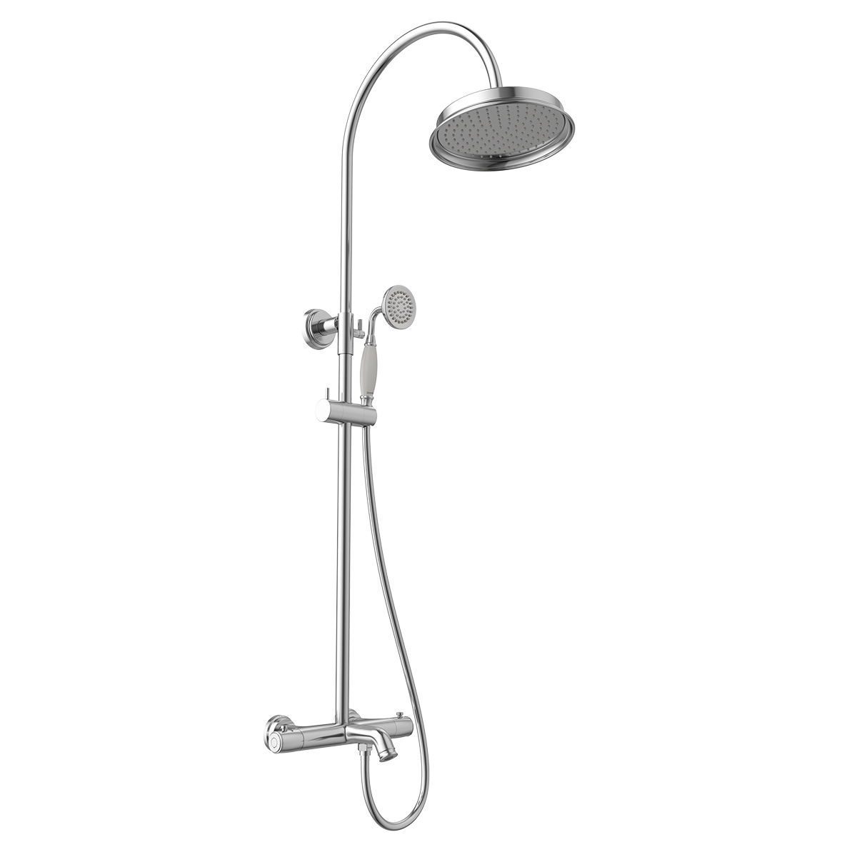 Смеситель Pushkin LMF-8646B-C термостатический для ванны и душа с регулируемой высотой штанги и лейк