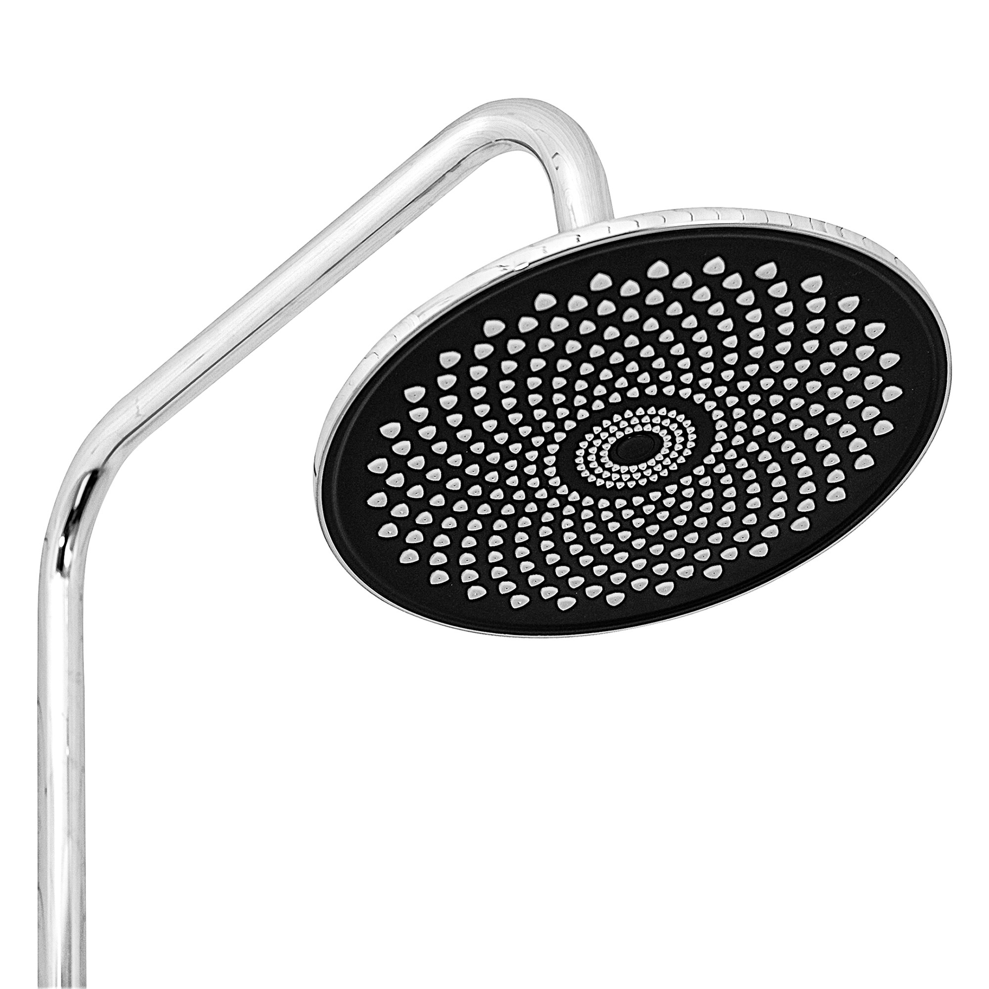 Душевой гарнитур СЛАВЕН СЛ-ЗП-147 высота 1400 мм, нержавеющая сталь, хром/черный