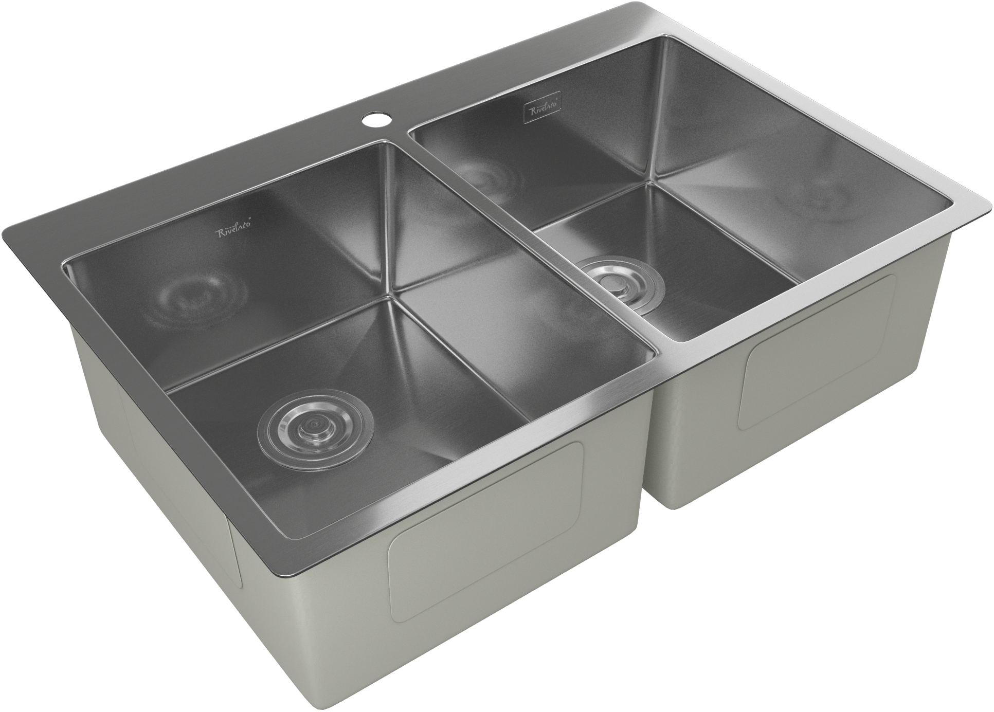 Rivelato Rinox 7450 2В Мойка нерж.сталь 2 чаши 740*500*200 мм арт.7450 2В