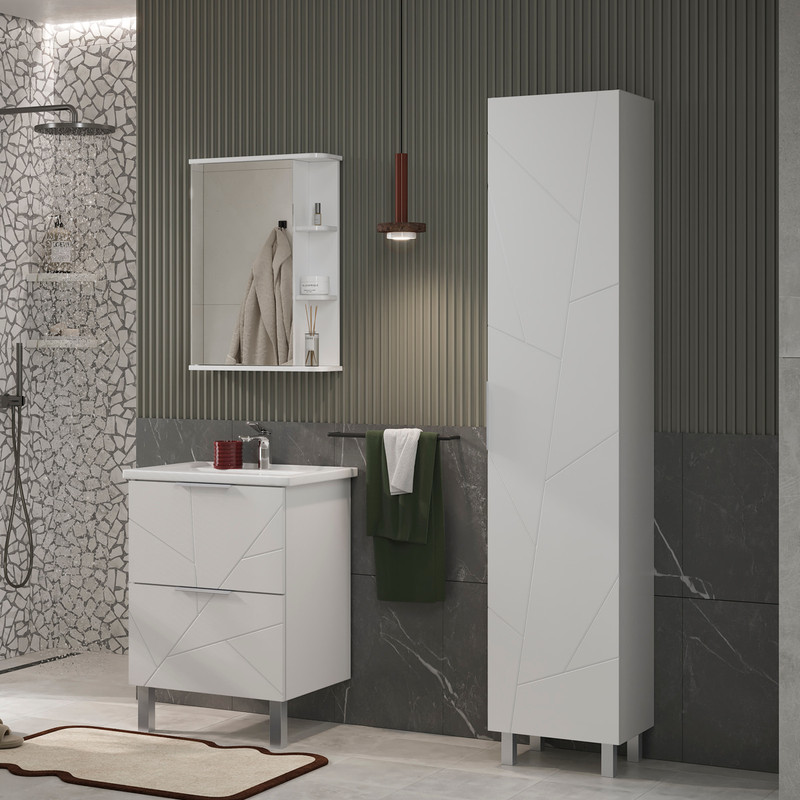 Пенал Твинг/Twing 40, напольный, белый, VOLNA