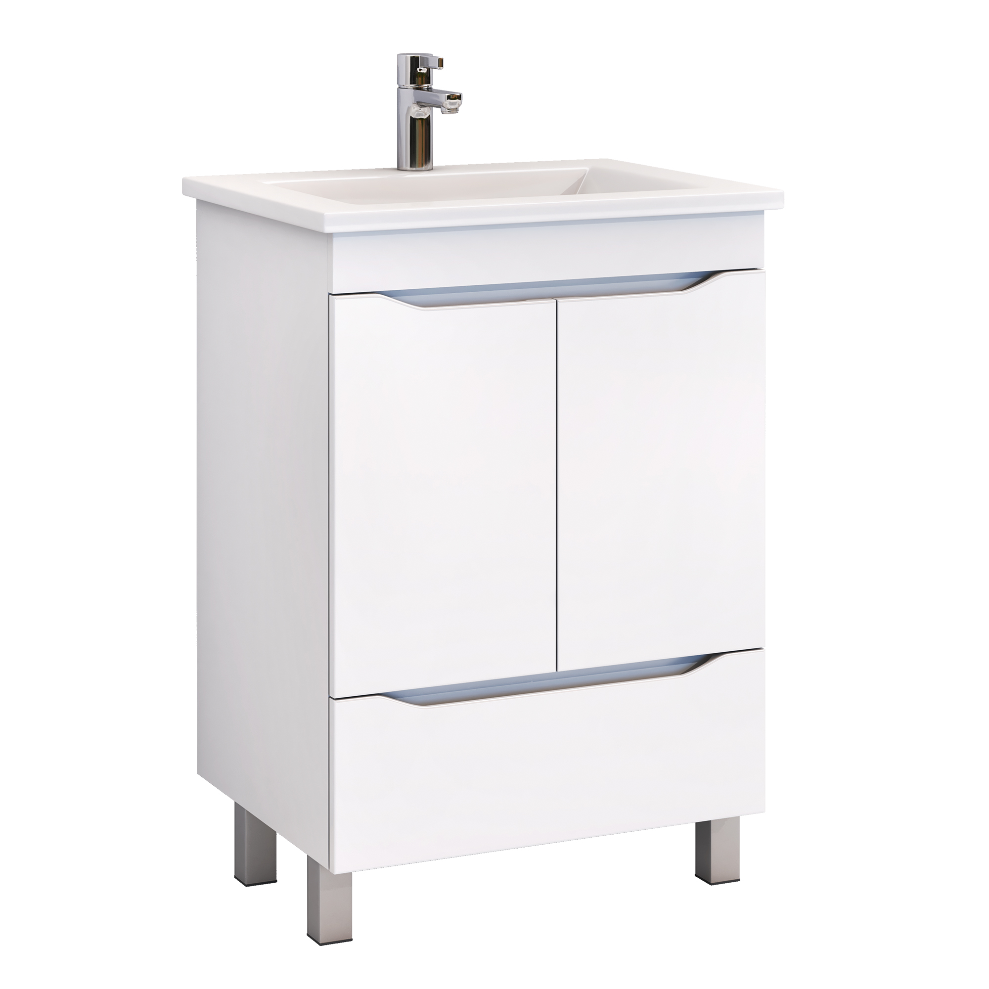 Тумба под раковину VIGO Grani 75-2-1 напольная белый (tn.GRI.OSK.75.2D.1Y)