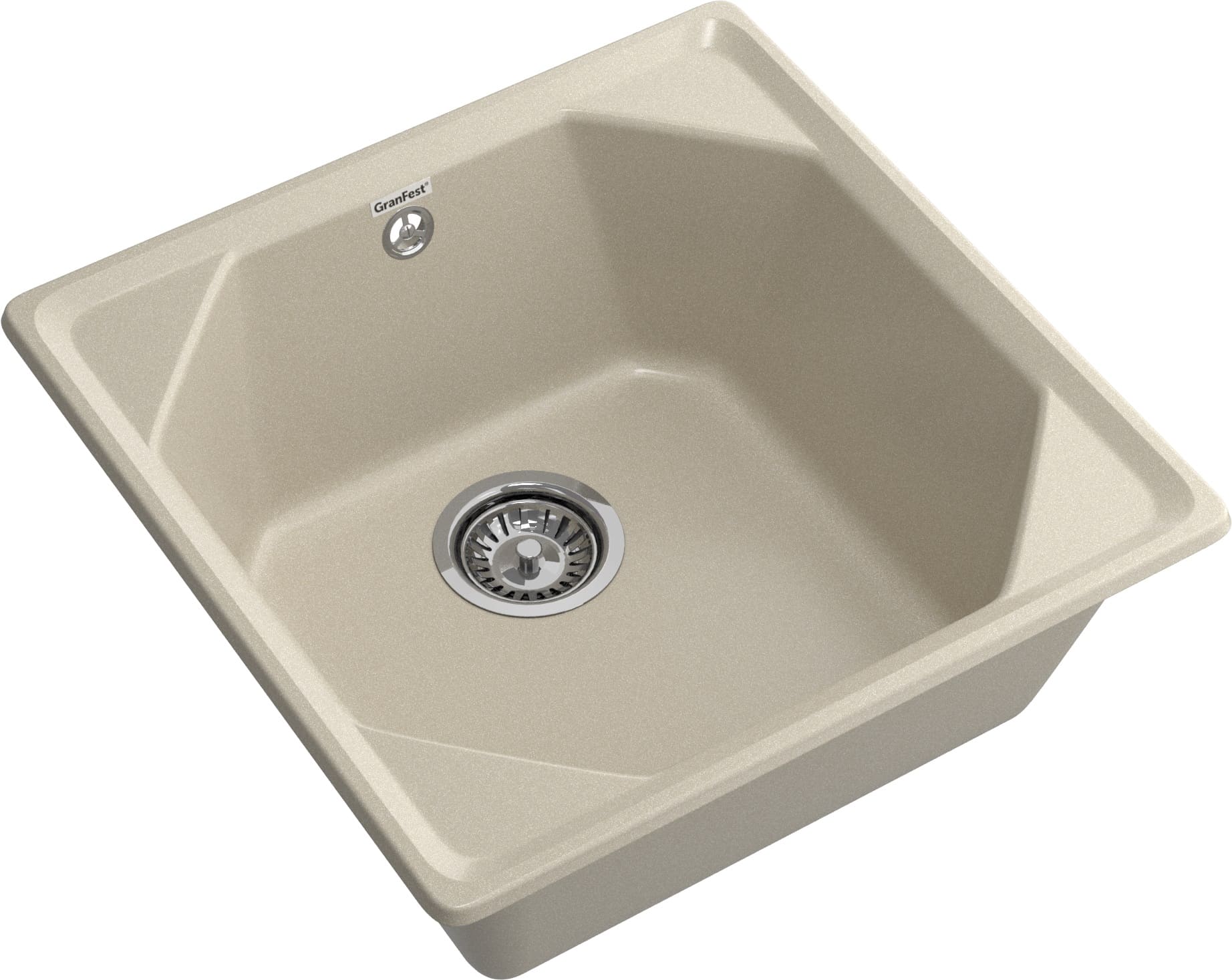 GRANFEST Мойка композит UNIQUE, GF-U-500, 1-чаша 500*500, топаз