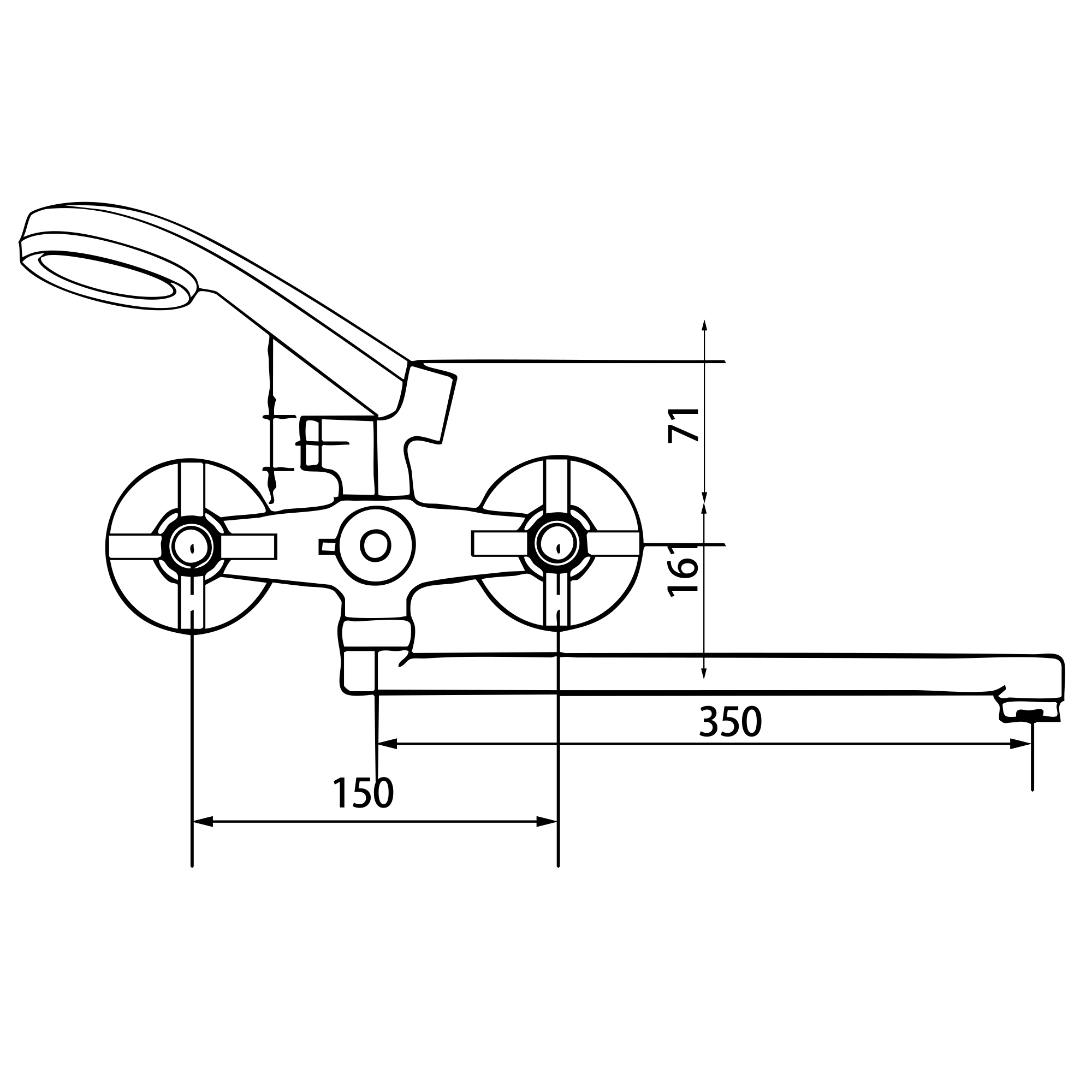 Смеситель для ванны TOKITO ENA хром (TOK-ENA-1015)