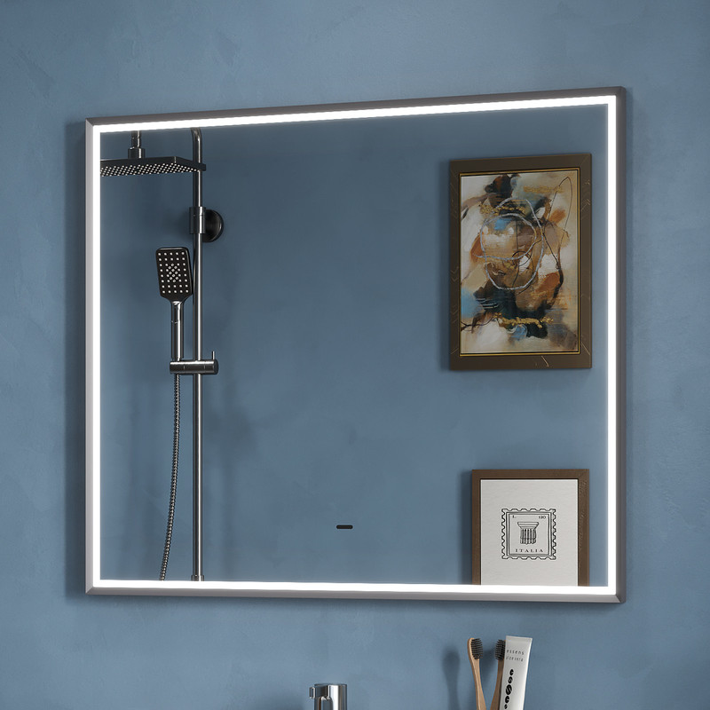 Зеркало EQUIL Mirage LED 80 серый муар