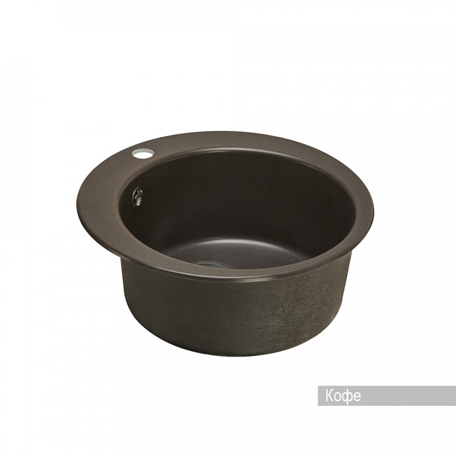 Мойка для кухни  Иверия 480x480x190 мм,круглая, кофе