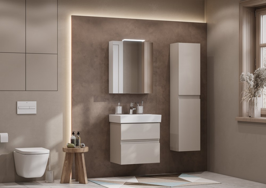 OLETA Зеркальный шкаф 60, левый, капучино