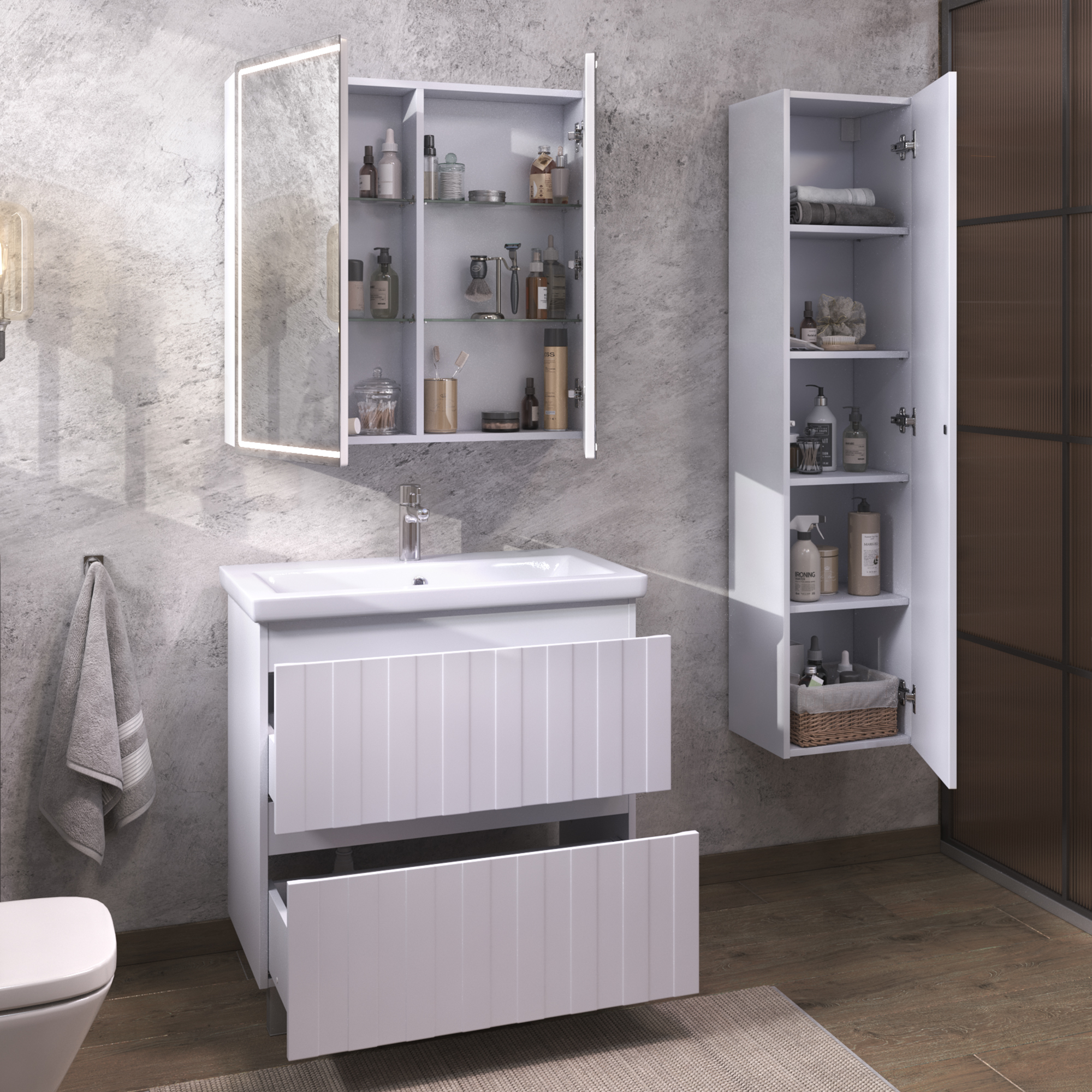 Шкаф-пенал VIGO Finlay 40 подвесной белый (pp.FIN.40)