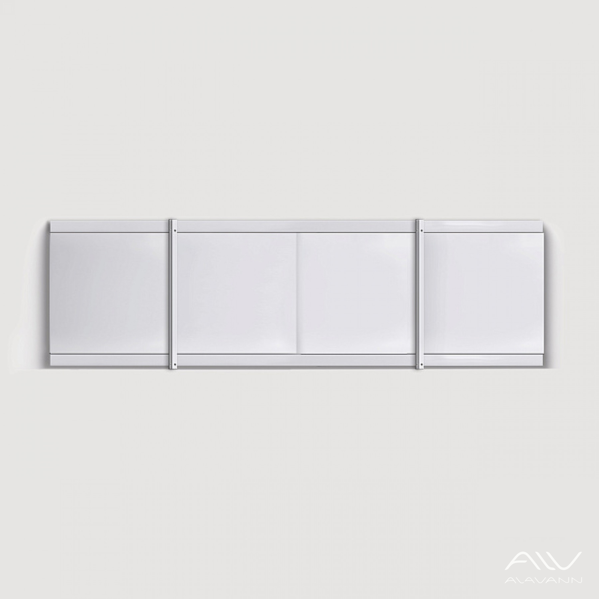 КЛАССИК Экран для ванны 150 см, полистирол,(бело-голубой мрамор-003), ALAVANN