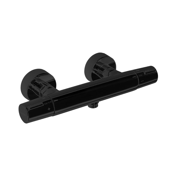 Термостатический смеситель для душа наружнего монтажа TZAR 343401SNM матовый черный