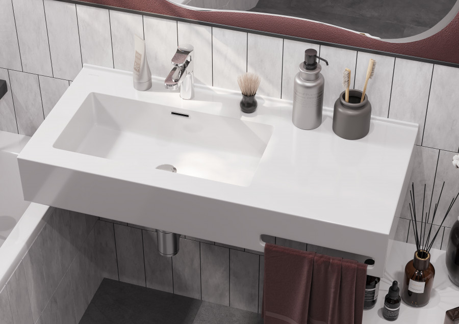 Раковина КВАДРО Про 100, левая