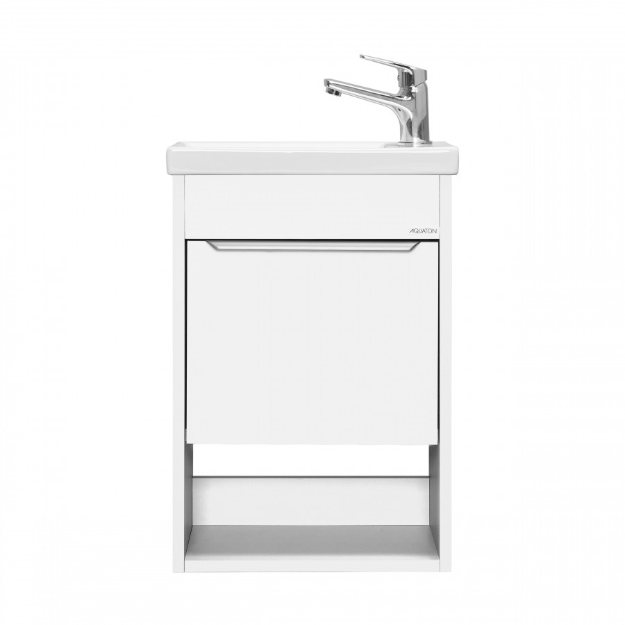 Тумба-умывальник ХОУП 40, 1 дв., подвесная, белый матовый (под раковину МИРАНДА 40)
