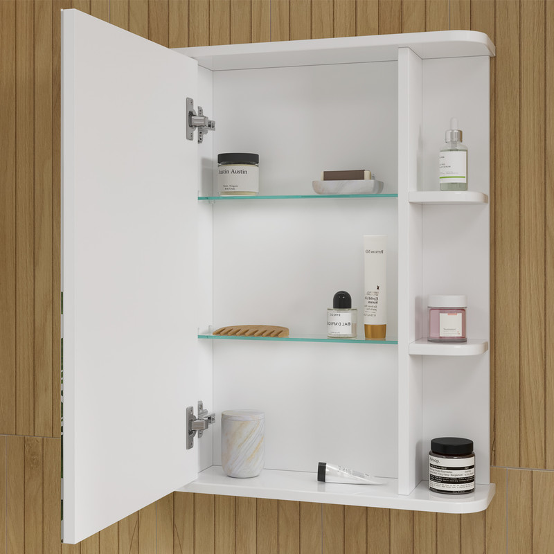 Шкаф зеркальный Onda 60, подвесной, белый, VOLNA