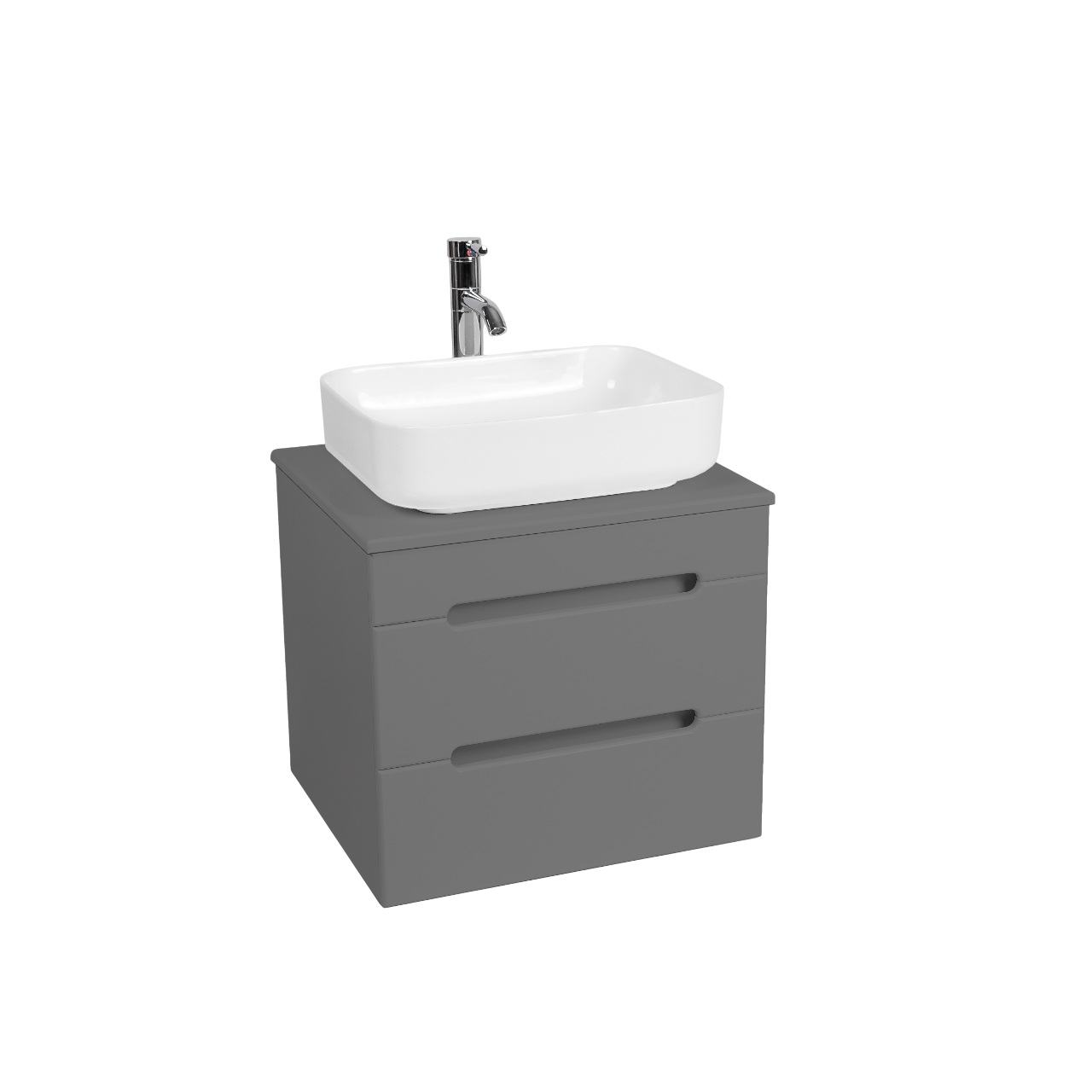 Тумба под раковину VIANT МАРСЕЛЬ 66 подвесная графит (VMAR66NG-T2YP)