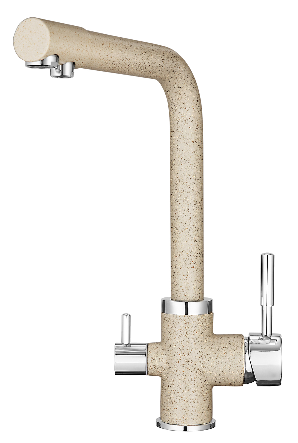 2015, ПИРИТ Смеситель для кухни однорыч., с подкл. для питьевой воды, беж., GRANULA